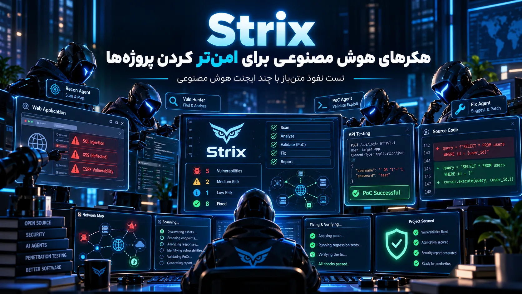 Strix چیست؟ هکرهای هوش مصنوعی متن‌باز برای تست امنیت پروژه